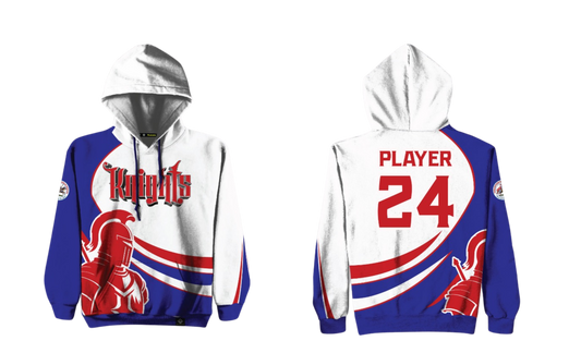 OCEANVIEW MIDDLE SCHOOL RUGBY Sublimated Pullover Hoodie Hybrid