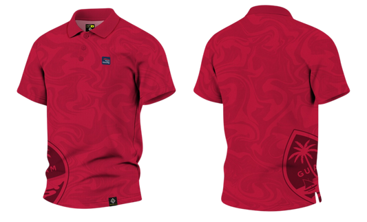 NAVAL BASE HOUSING GUAM Sublimated Men's Polo (Magenta)