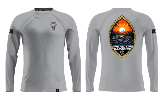 GUAM POLICE DEPARTMENT Sublimated Long Sleeve Raglan (Gray)