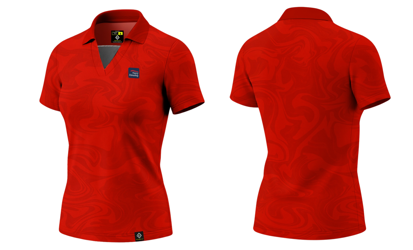 NAVAL BASE HOUSING GUAM Sublimated Women's Polo (Red)