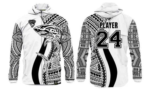 SSHS RUGBY Sublimated Men's Lightweight Windbreaker Jacket (White)