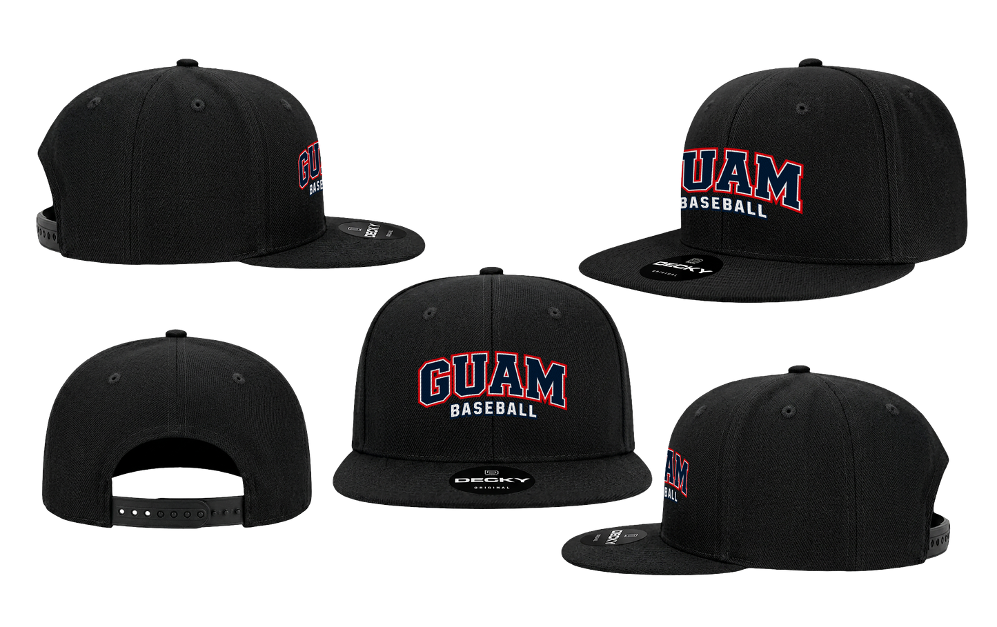 GUAM LITTLE LEAGUE Youth Snap Back Hat (Black)