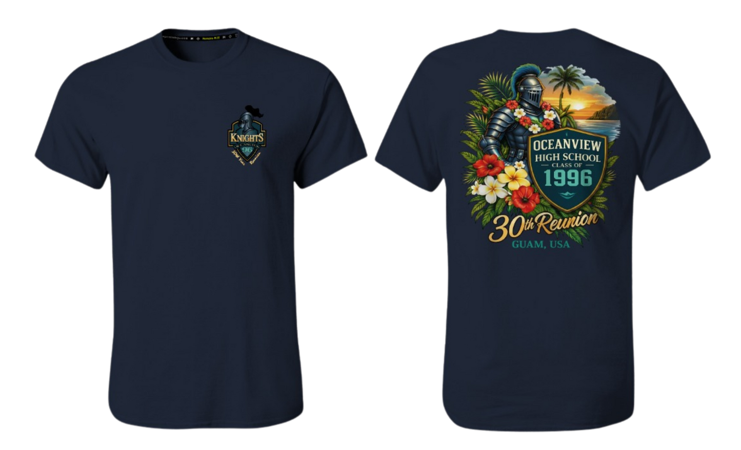 OCEANVIEW HS CLASS 1996 Screen Print T-shirt (Navy Blue)