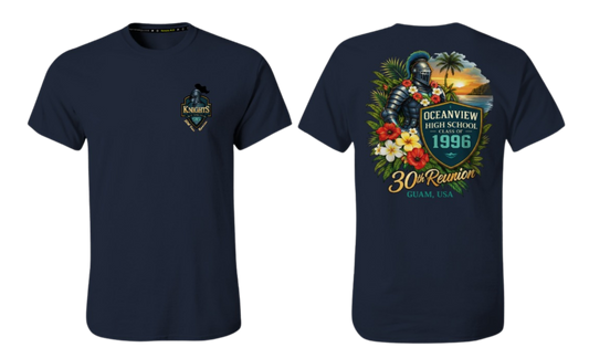 OCEANVIEW HS CLASS 1996 Screen Print T-shirt (Navy Blue)