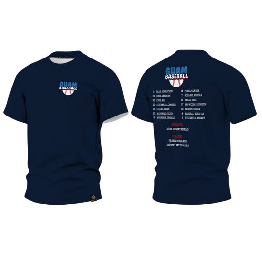 GUAM LITTLE LEAGUE Sublimated Men's T-shirt (Rosters - Navy Blue)