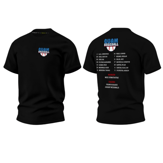 GUAM LITTLE LEAGUE Sublimated Men's T-shirt (Rosters - Black)