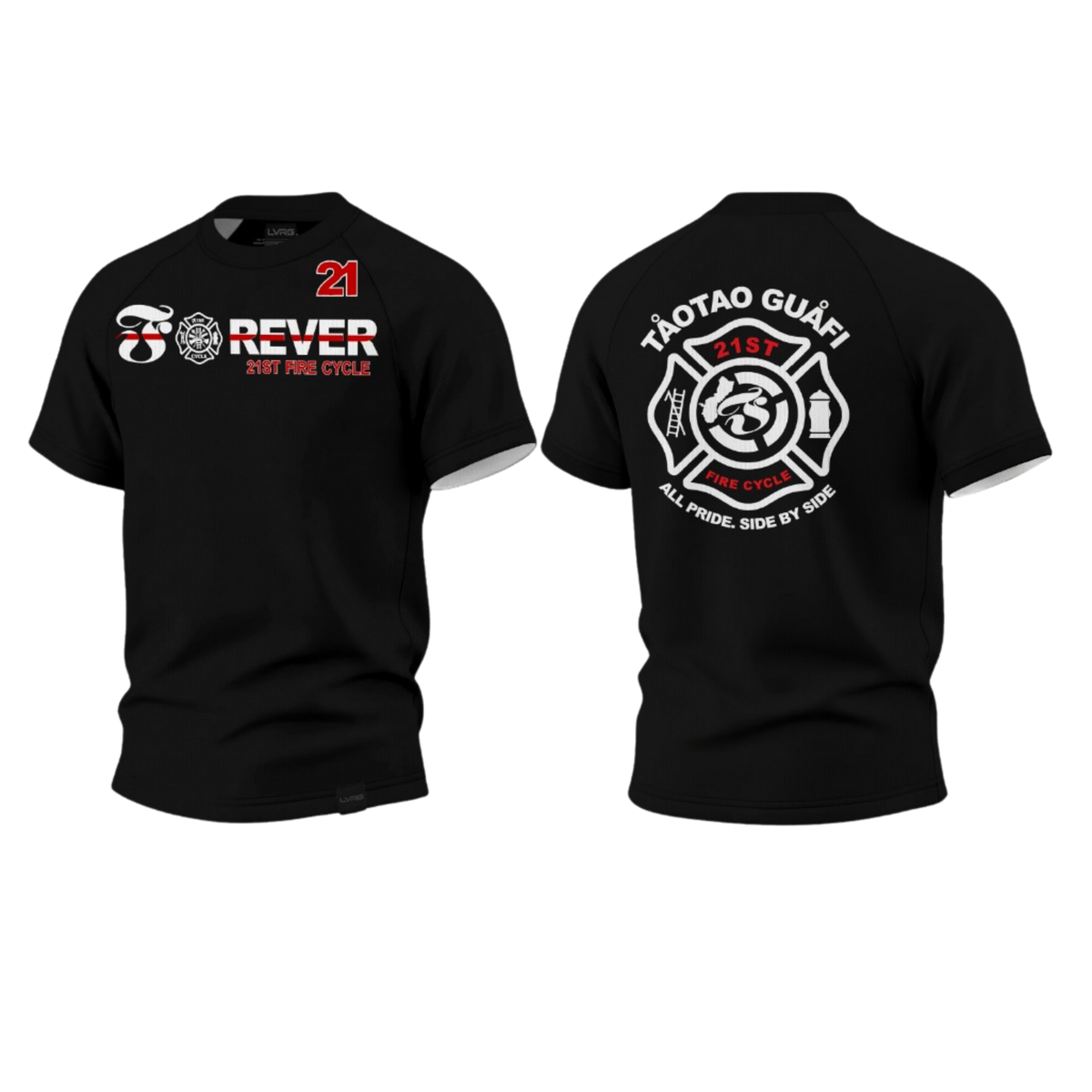 GUAM FIRE DEPT. FOREVER 21st CYCLE Sublimated Raglan T-shirt