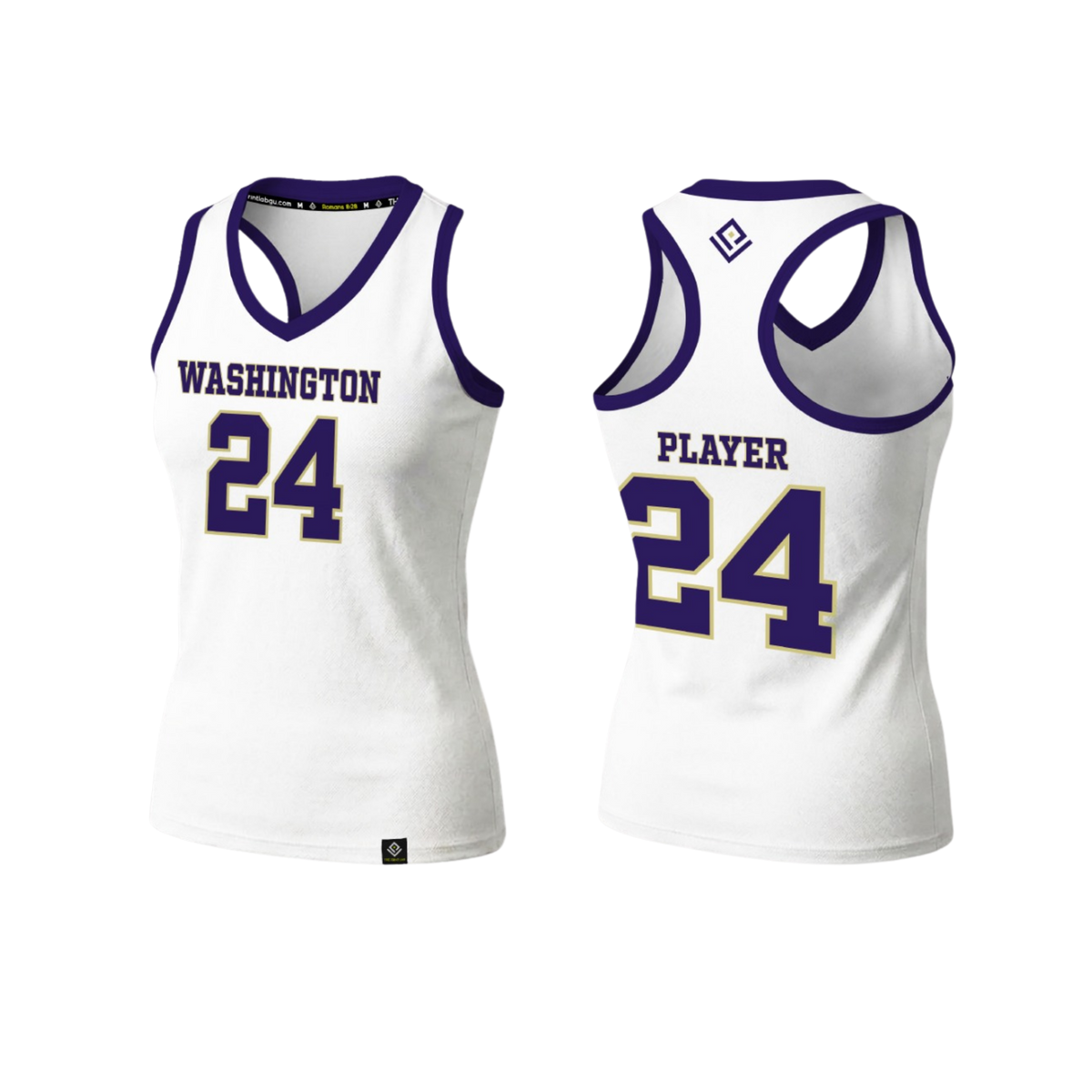 GW FOOTBALL Sublimated Women's Racerback (White)