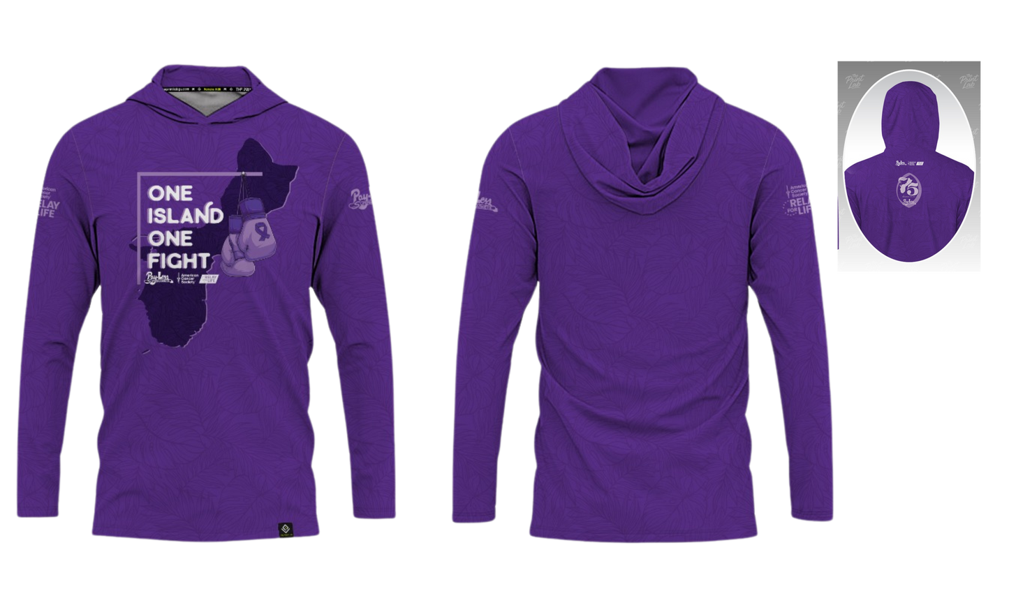PAYLESS RELAY FOR LIFE Sublimated Men's Long Sleeve with Hood
