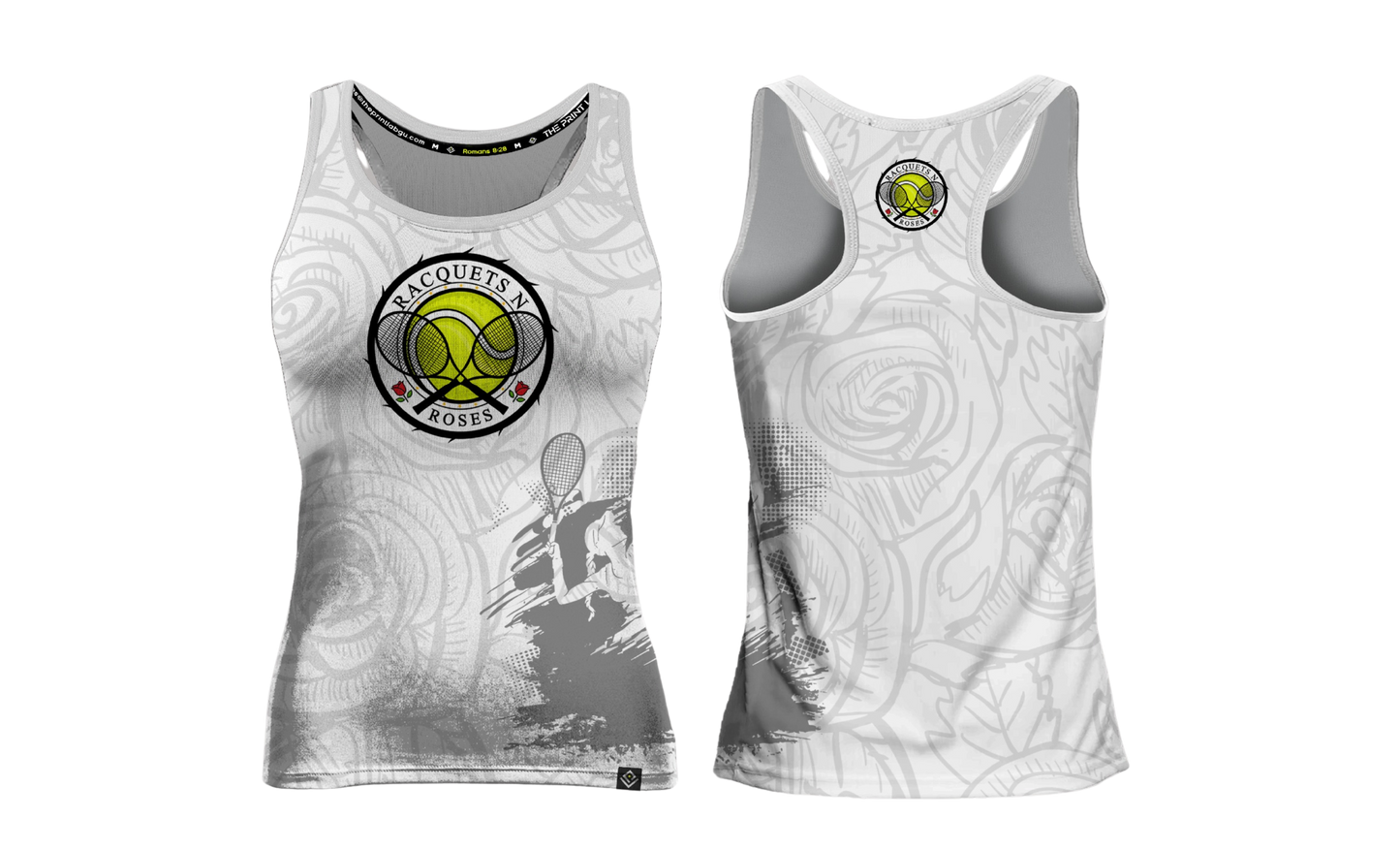 RAQUETS N ROSES Sublimated Women's Racerback