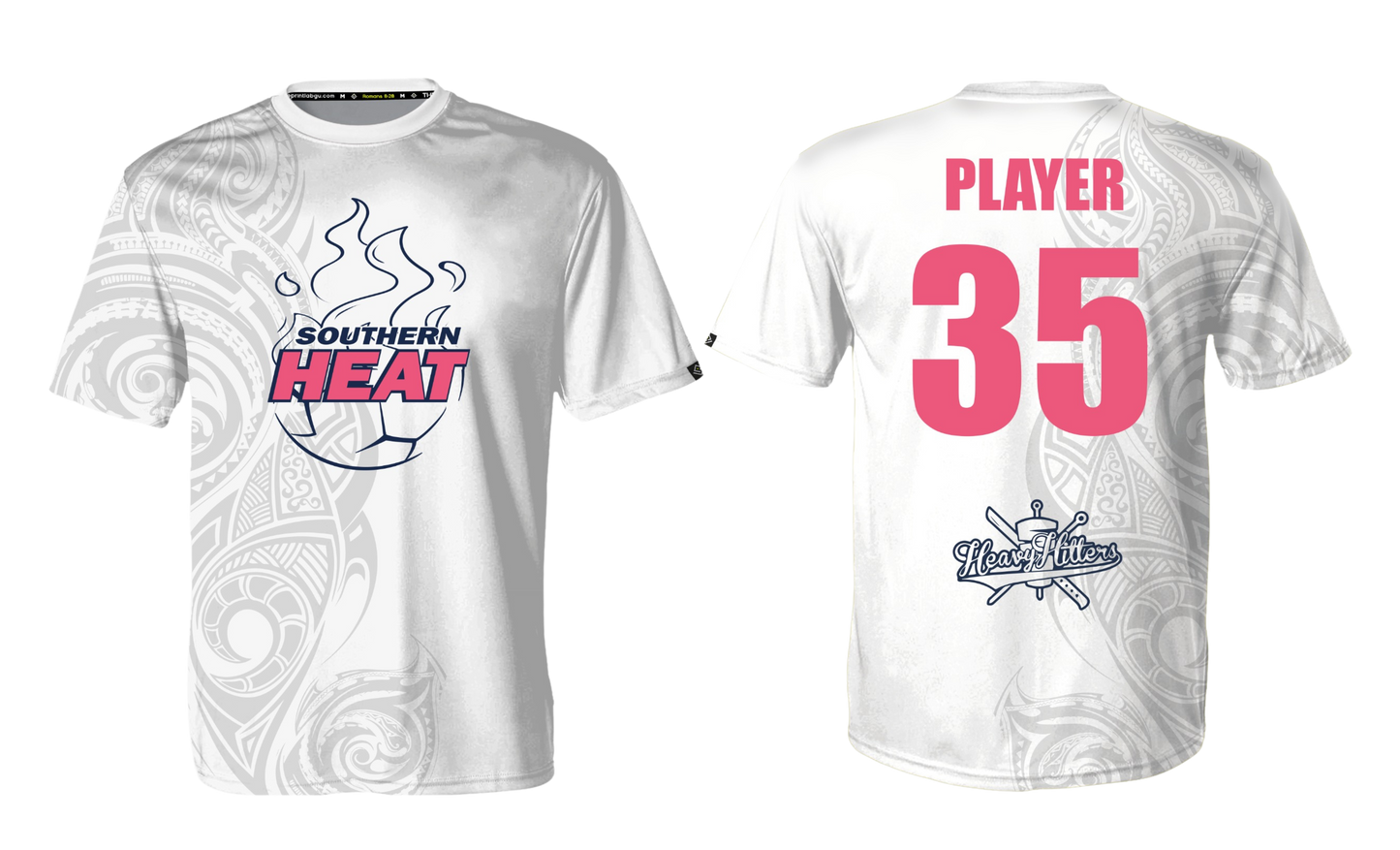 SOUTHERN HEAT SOCCER Sublimated Men's T-shirt (White - Pink)