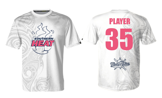 SOUTHERN HEAT SOCCER Sublimated Men's T-shirt (White - Pink)