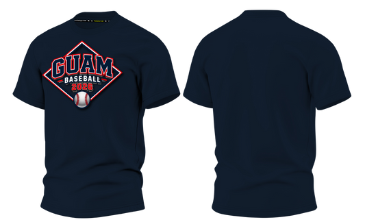 GUAM LITTLE LEAGUE 2026 Screen Print T-shirt (Navy Blue - Front Logo)