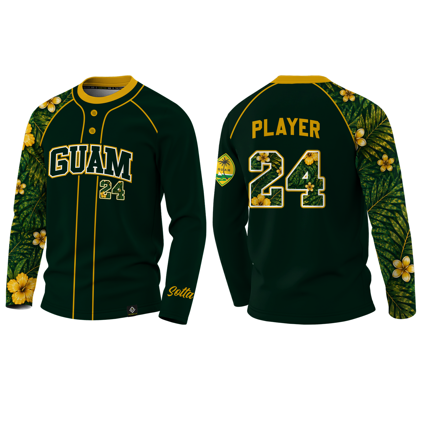 SOTTA SOFTBALL Sublimated Men's Long Sleeve (Green)