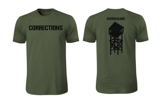 CORRECTIONS Sublimated Dri Fit Raglan T-shirt (Army Green)