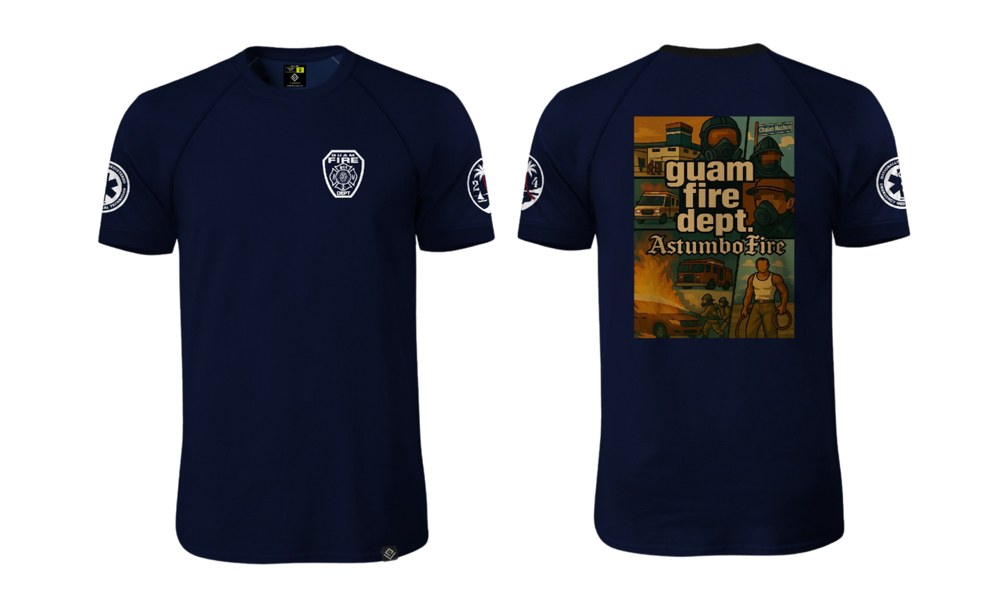 GUAM FIRE DEPARTMENT Sublimated Raglan T-shirt - ASTUMBO FIRE