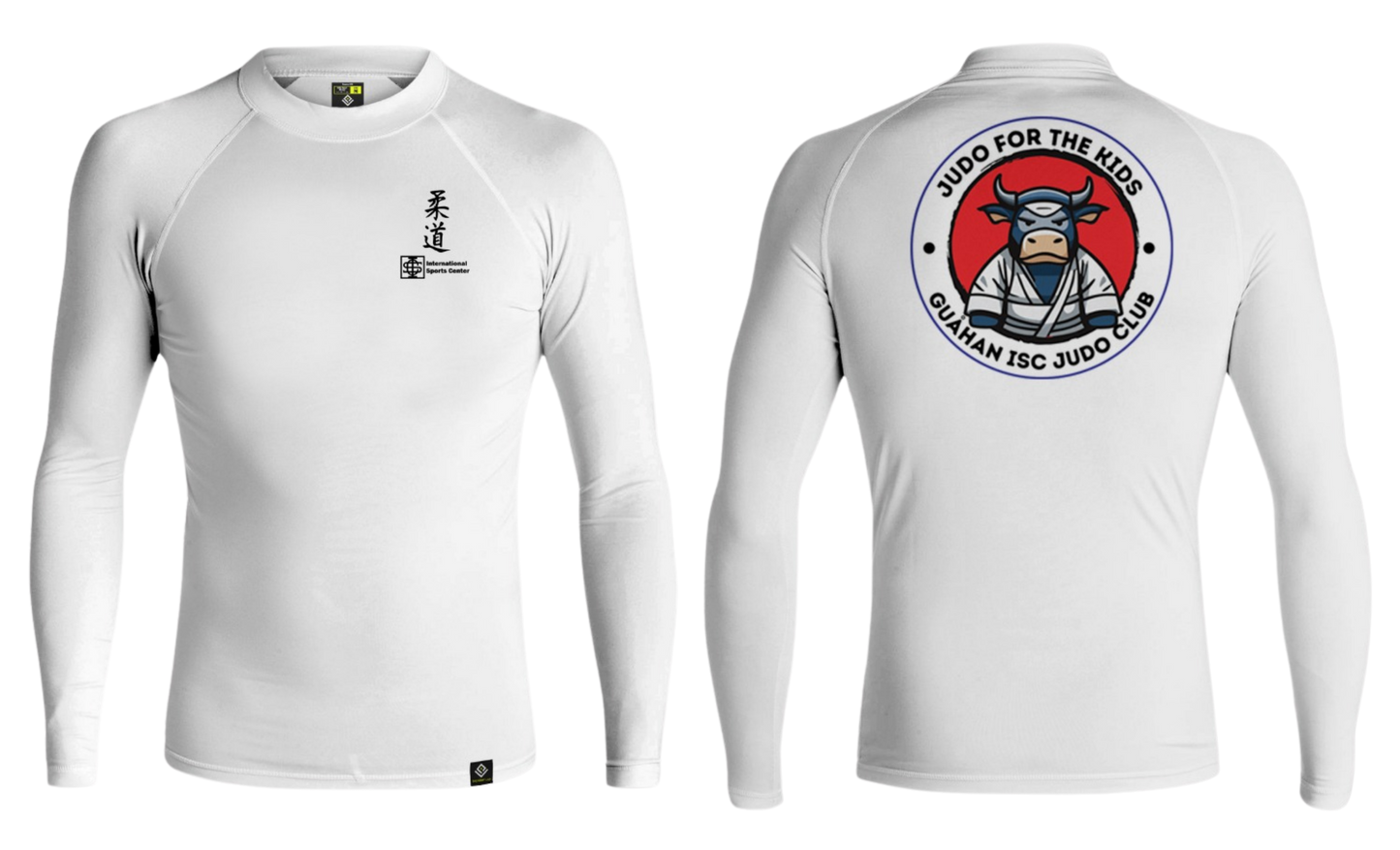 JUDO FOR THE KIDS Sublimated Long Sleeve Rash Guard (White)