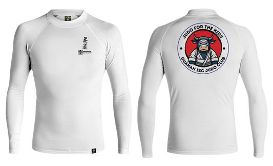 JUDO FOR THE KIDS Sublimated Long Sleeve Rash Guard (White)