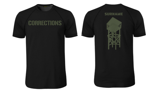 CORRECTIONS Sublimated Dri Fit Raglan T-shirt (Black)