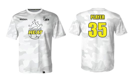 SOUTHERN HEAT SOCCER Sublimated Men's T-shirt (White-Yellow)