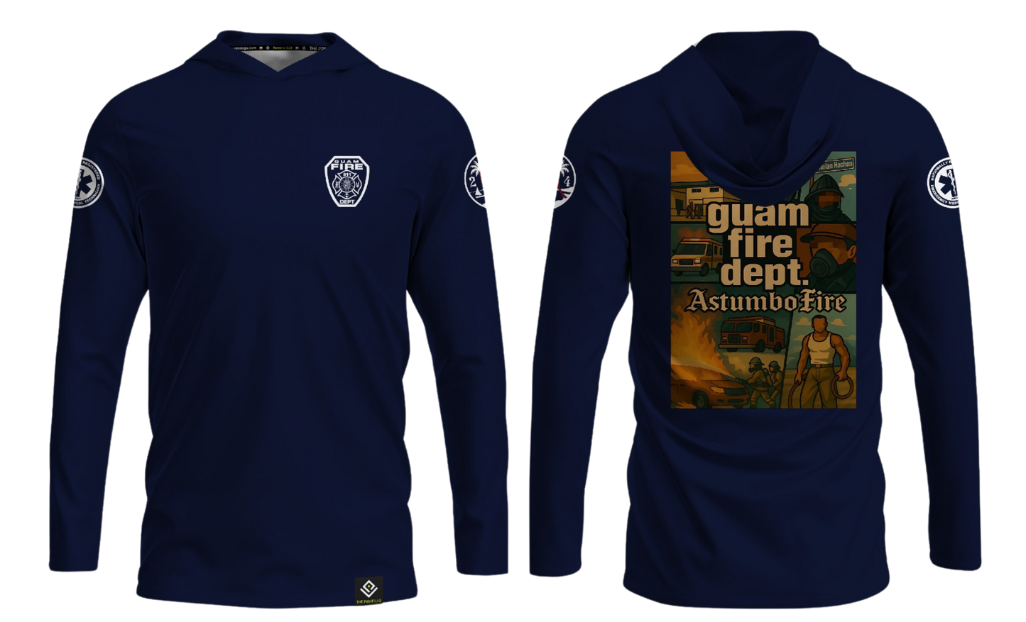 GUAM FIRE DEPARTMENT Sublimated Long Sleeve with Hood - ASTUMBO FIRE