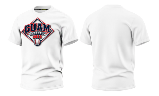GUAM LITTLE LEAGUE 2026 Screen Print T-shirt (White - Front Logo)