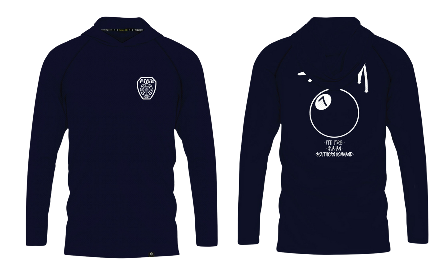 GUAM FIRE DEPARTMENT - PITI Station 7 Sublimated Long Sleeve with Hood