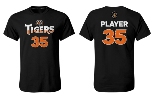 TALAFOFO - TIGERS Screen Print Cotton T-shirt (Black)