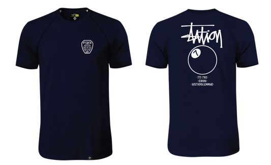 GUAM FIRE DEPARTMENT - PITI Station 7 Sublimated Raglan T-shirt