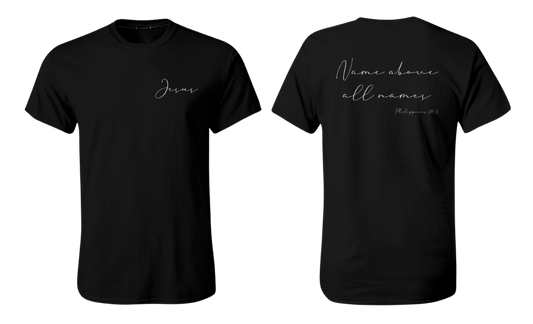 JESUS NAME ABOVE ALL NAMES Screen Print Cotton T-shirt