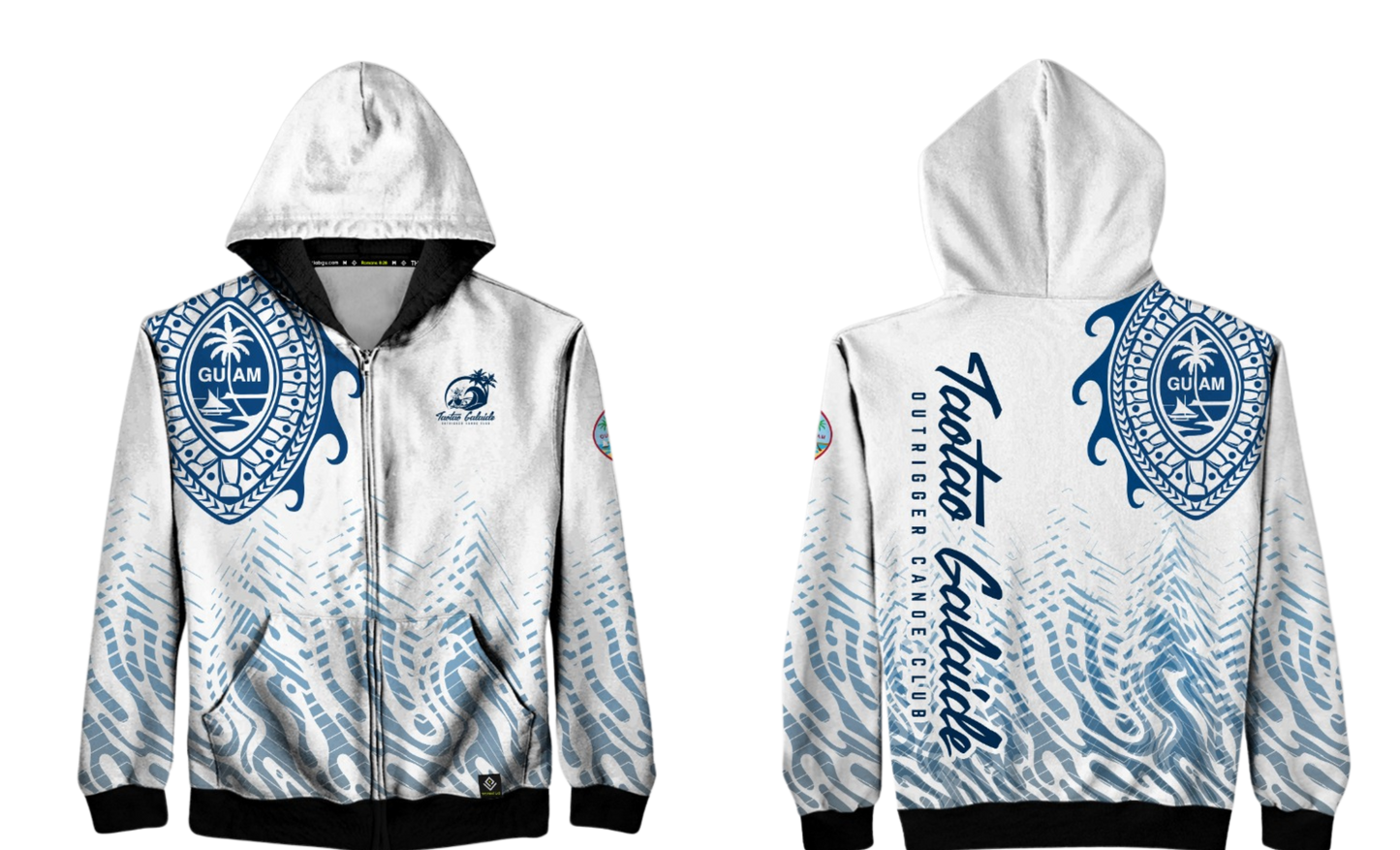 TAOTAO GALAIDE OUTRIGGER CANOE CLUB Sublimated Hybrid Zipper Hoodie