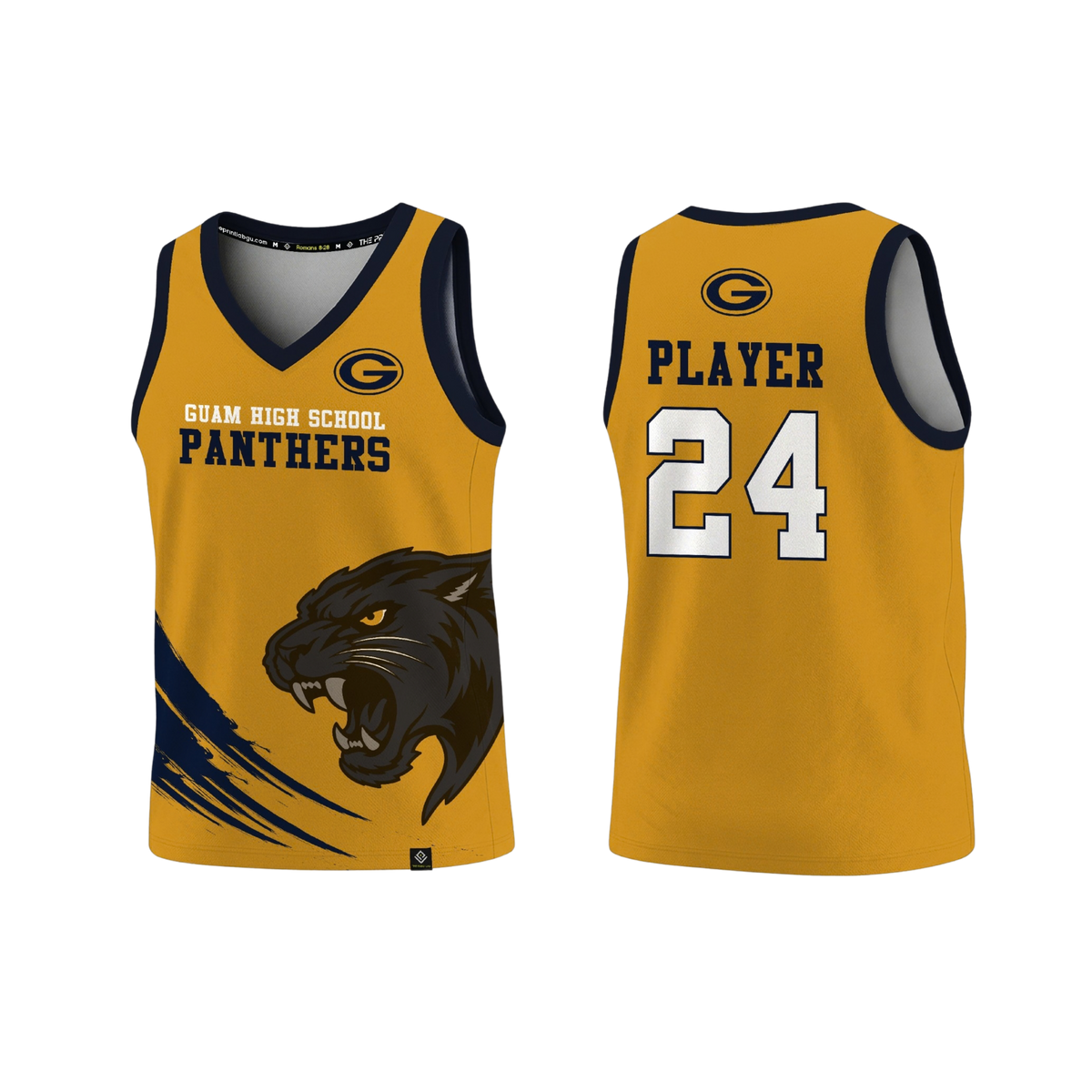GUAM HIGHSCHOOL FOOTBALL Sublimated Men's Tank Top (Yellow)