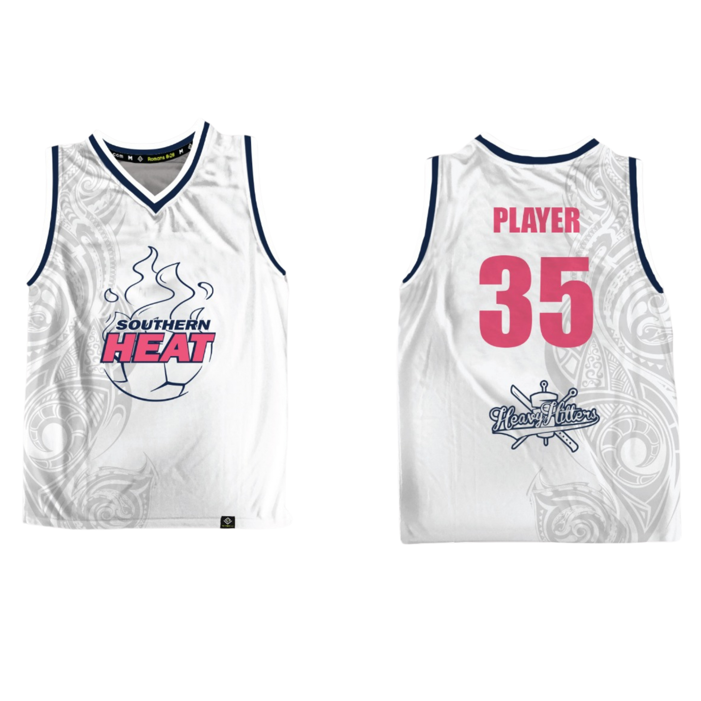 SOUTHERN HEAT SOCCER Sublimated Men's Tank Top (White - Pink)