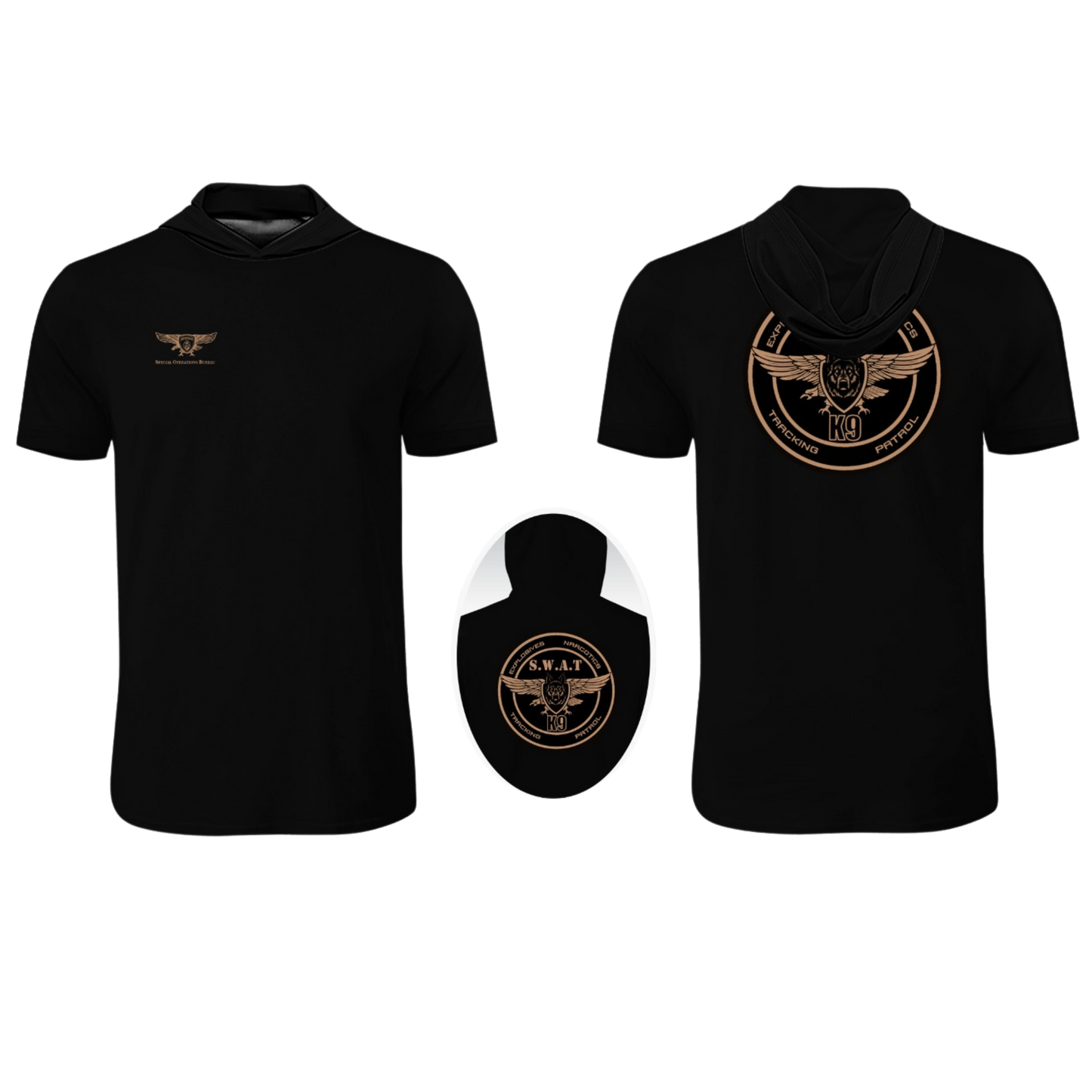 GUAM POLICE DEPT. Sublimated Men's Short Sleeve with Hood (SWAT-K9)