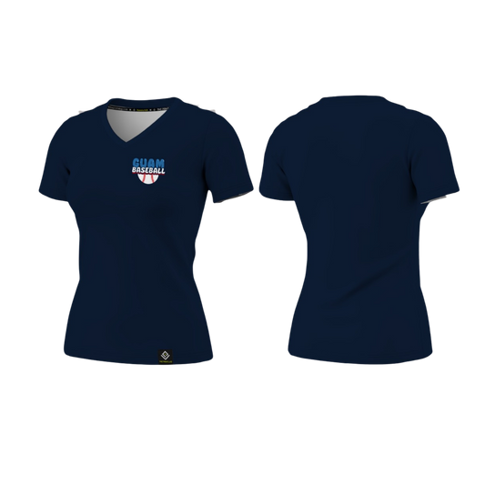 GUAM LITTLE LEAGUE Sublimated Women's T-shirt (Crest Logo - Blue)