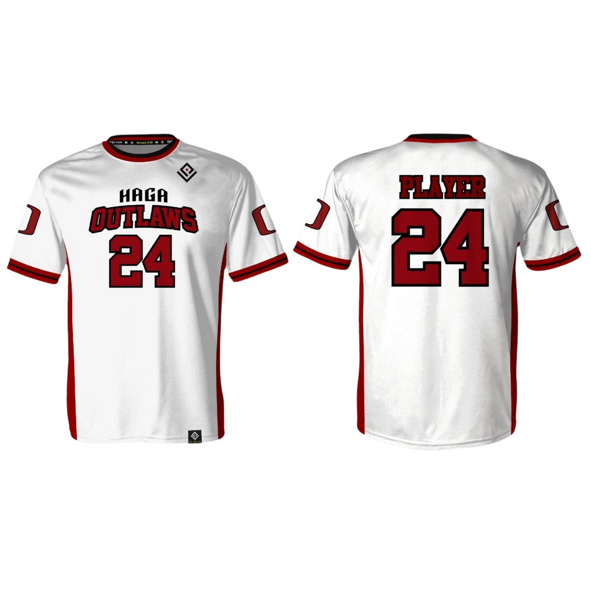 HAGA OUTLAWS Sublimated Men's T-shirt (White)