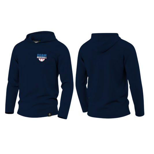 GUAM LITTLE LEAGUE Sublimated Men's Long Sleeve with Hood (CresttLogo - Blue)
