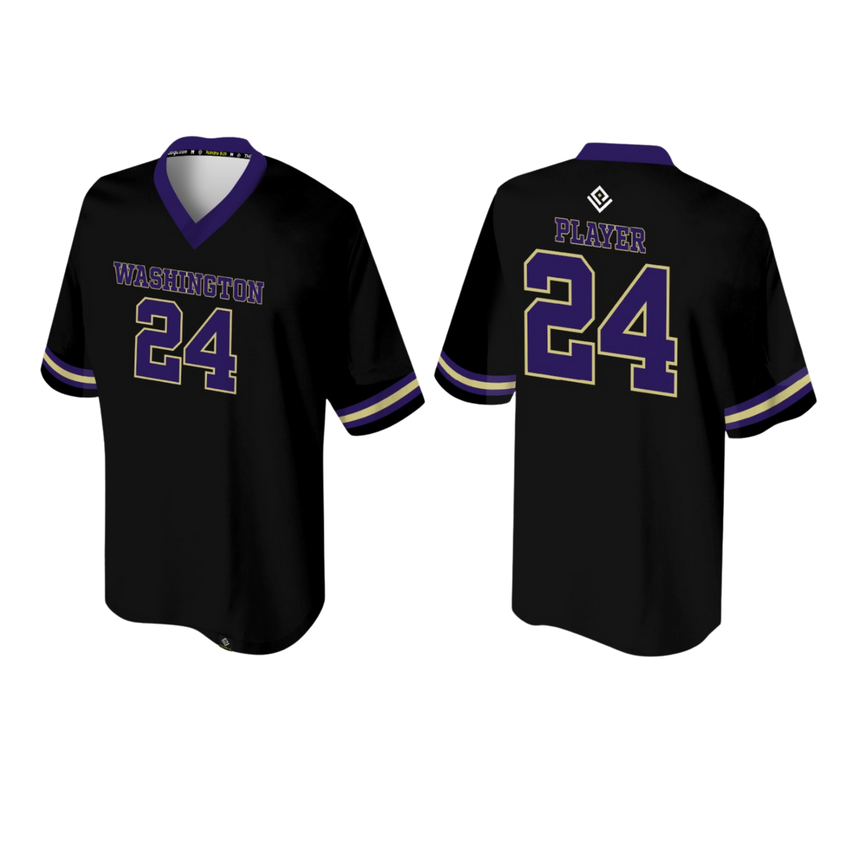 GW FOOTBALL Sublimated Men's Football Jersey (Black)