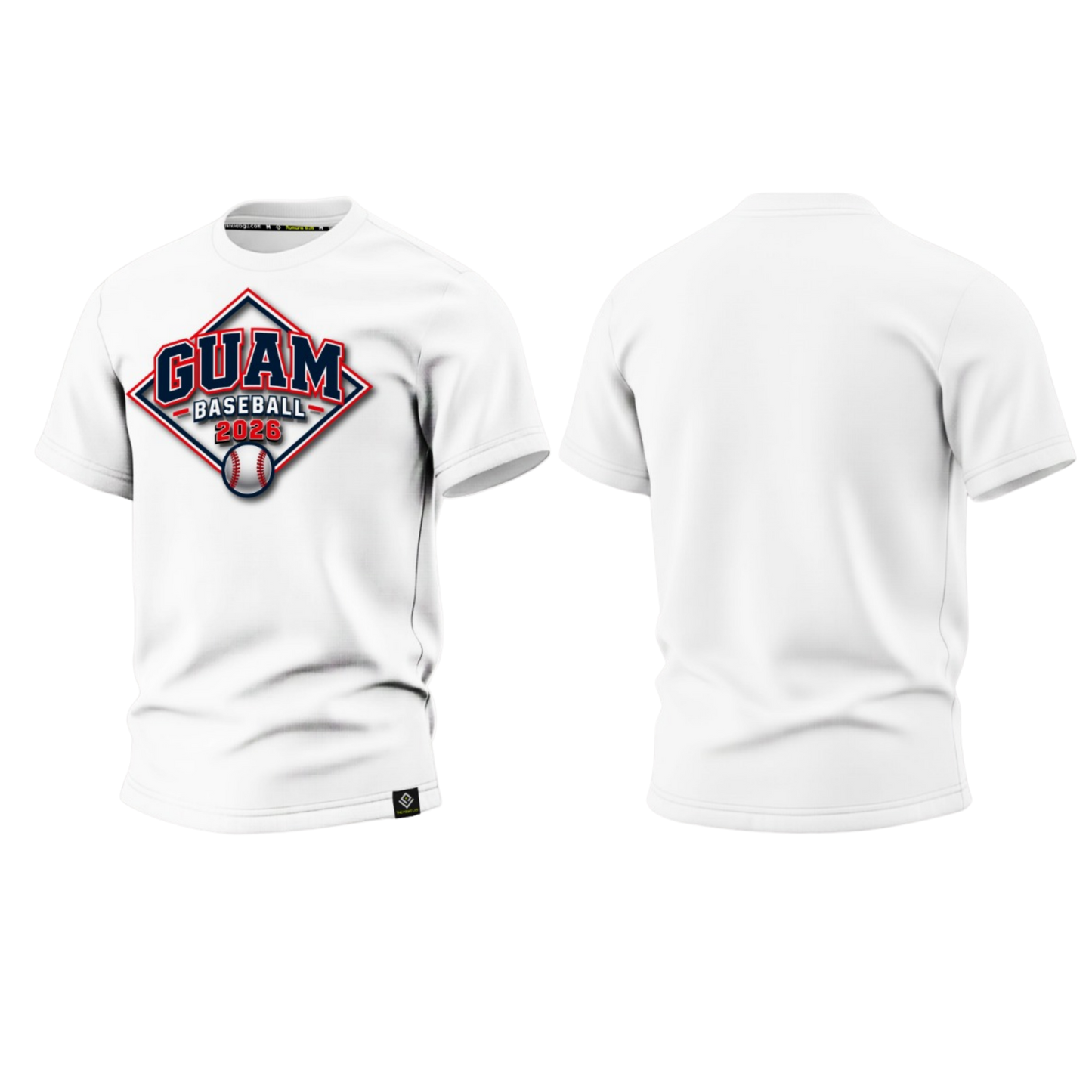 GUAM LITTLE LEAGUE Sublimated Men's T-shirt (Front Logo - White)
