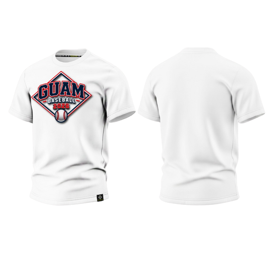 GUAM LITTLE LEAGUE Sublimated Men's T-shirt (Front Logo - White)