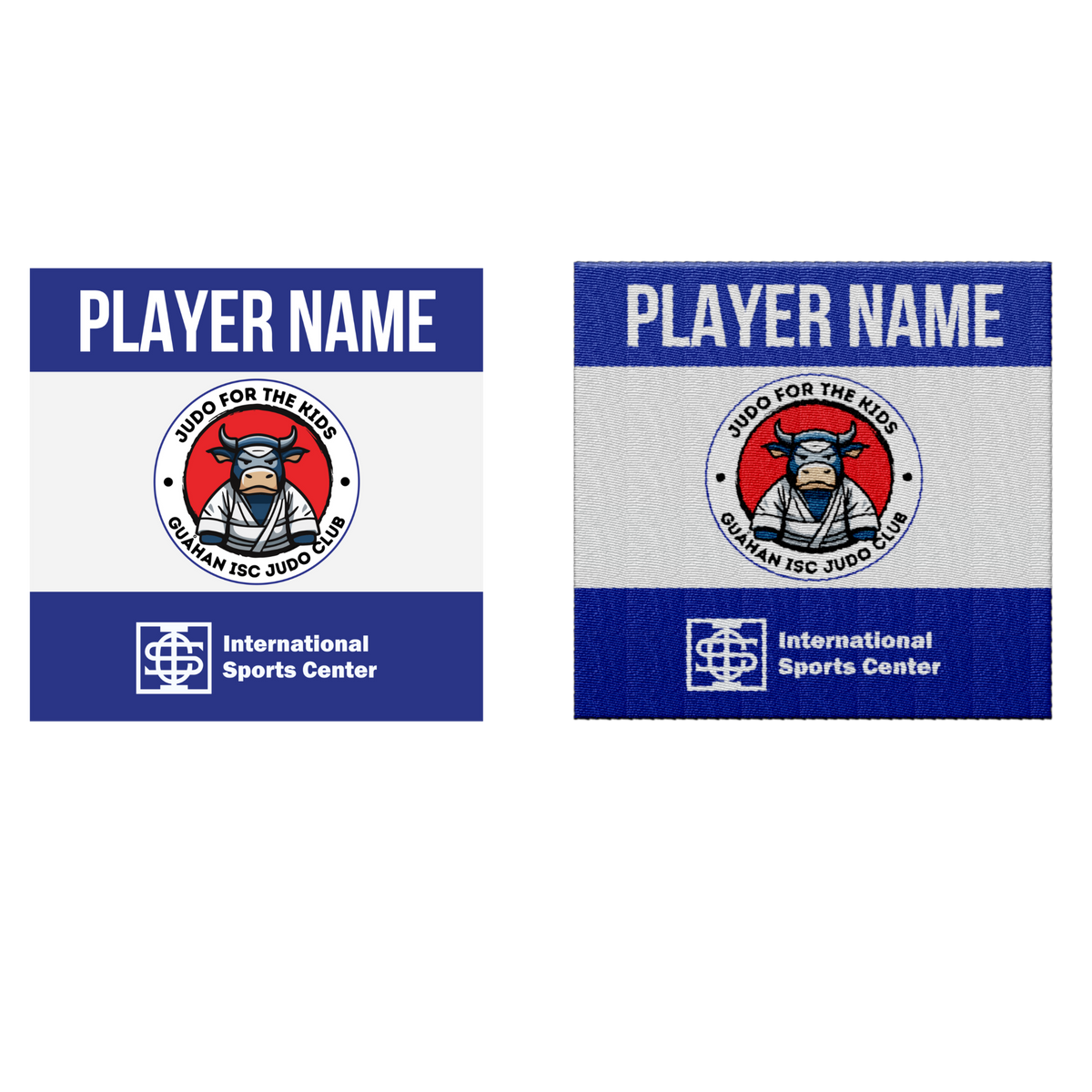 JUDO FOR THE KIDS Sublimated Guahan ISC Judo Club Youth and Adult Patches