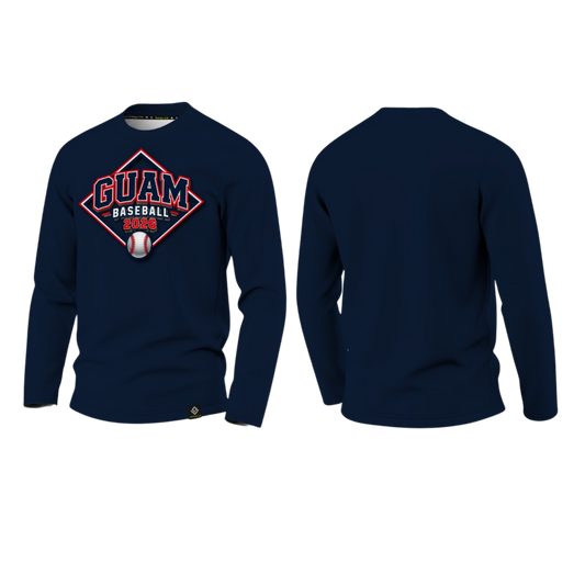 GUAM LITTLE LEAGUE Sublimated Men's Long Sleeve (Front Logo - Blue)