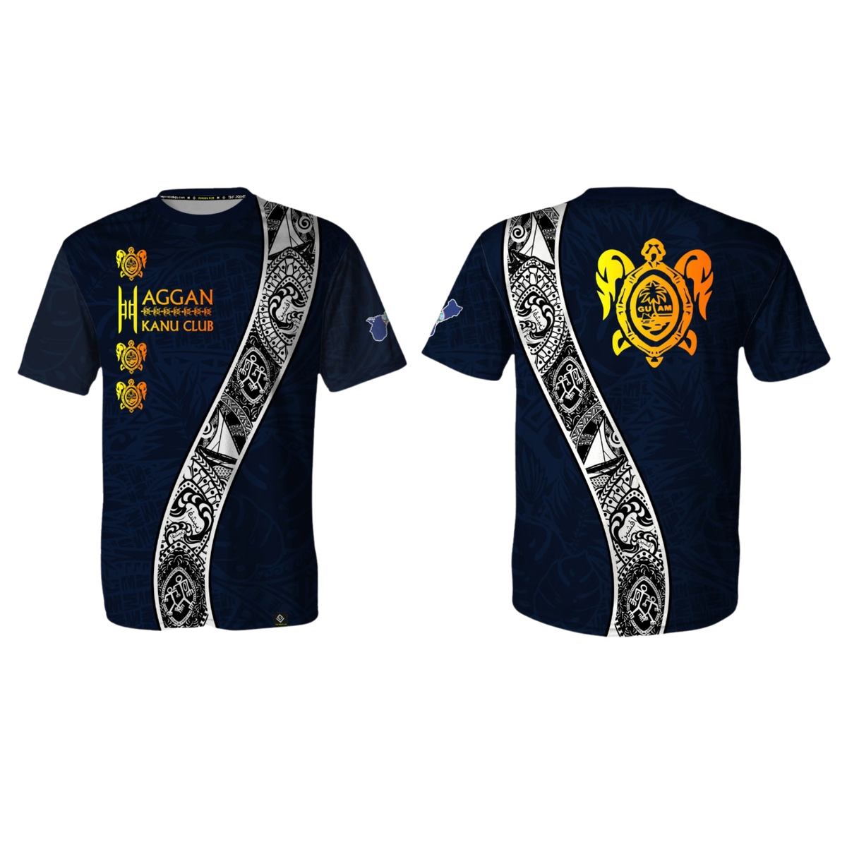 PACIFIC ISLANDERS PADDLING Sublimated Men's T-shirt (Blue)