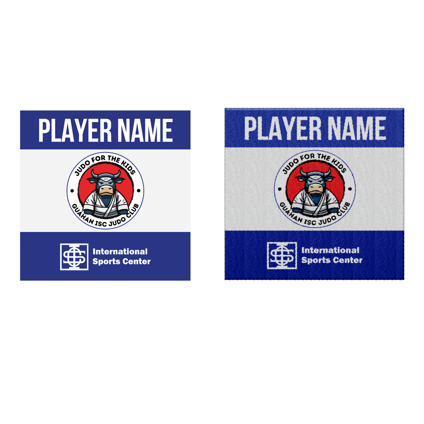 JUDO FOR THE KIDS Sublimated Guahan ISC Judo Club Youth and Adult Patches