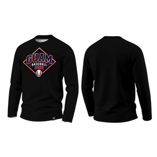 GUAM LITTLE LEAGUE Sublimated Men's Long Sleeve (Front Logo - Black)