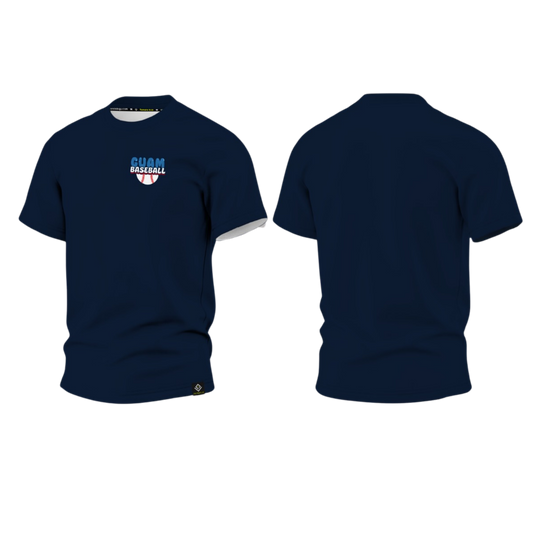 GUAM LITTLE LEAGUE Sublimated Men's T-shirt (Crest Logo - Blue)