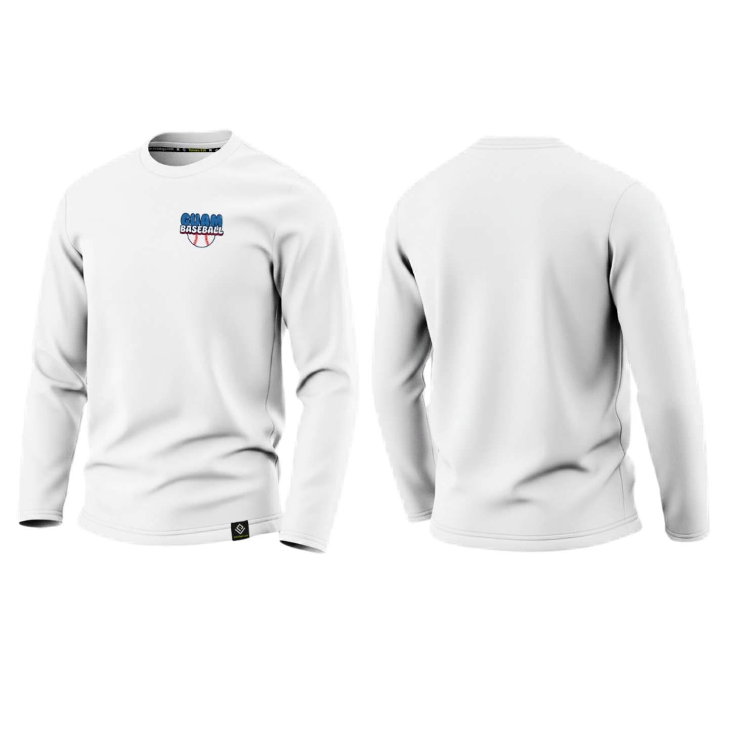 GUAM LITTLE LEAGUE Sublimated Men's Long Sleeve (Crest Logo - White)