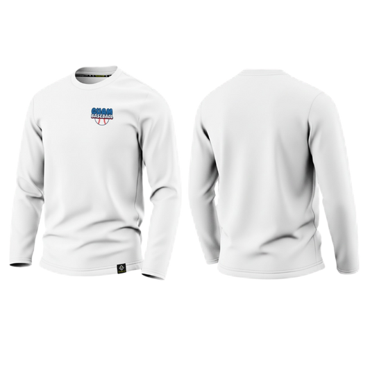 GUAM LITTLE LEAGUE Sublimated Men's Long Sleeve (Crest Logo - White)
