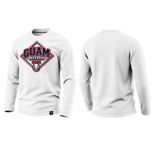 GUAM LITTLE LEAGUE Sublimated Men's Long Sleeve (Front Logo - White)