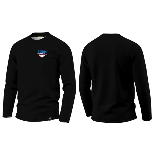 GUAM LITTLE LEAGUE Sublimated Men's Long Sleeve (Crest Logo - Black)